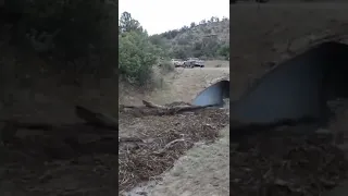 #shorts Flash Flood Fills 6 ft. Culvert on Cerrososo 