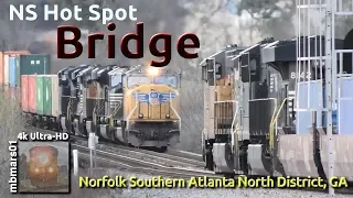 [6g][4k] Norfolk Southern Hot Spot: Bridge, NS Atlanta North District, GA 03/16/2019