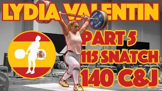 Lydia Valentin Part 5/5 (115kg Snatch + 140kg Clean and Jerk) - 2017 WWC [4k 60]