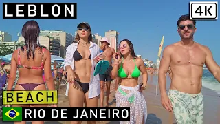 🇧🇷 Summer in Rio de Janeiro, Brazil: LEBLON BEACH, January 2022  |【4K】