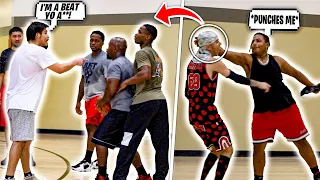 HE SWUNG ON ME.. HUGE FIGHT Breaks Out At The Gym! (5v5 Basketball)