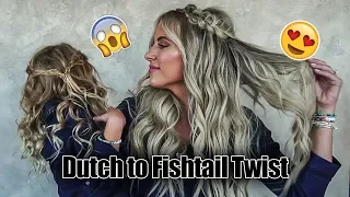 HOW TO Create a Half Up Dutch to Fishtail Twist! | Hair By Chrissy