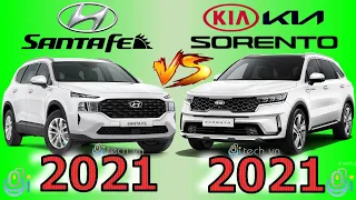 So sánh Hyundai Santa Fe 2021 và Kia Sorento 2021 #santafe2021 #santafe2022 #sorento2021