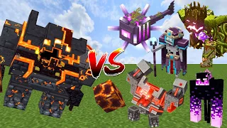 NETHERITE MONSTROSITY vs ALL DUNGEONS BOSSES | Minecraft Mob Battle