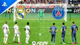 FC 24 | Real Madrid vs PSG | Ronaldo Messi Neymar Mbappe Haaland | Penalty Shootout - PS5 Gameplay