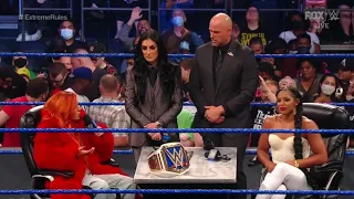 Firma de Contrato entre Becky Lynch y Bianca Belair Extreme Rules - WWE Smackdown 10/09/2021 Español