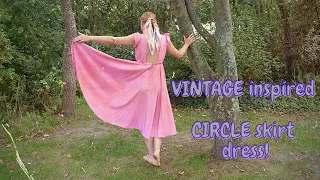 How to sew a full circle skirt dress (DIY vintage-inspired)