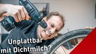 Durchstichtest😱 Stans NoTubes Dichtmilch (Auch im Schlauch Pannensicher?)