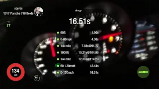 First Draggy Run 718 Boxster 2.0L