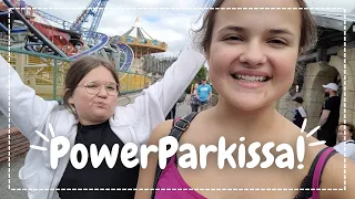 POWERPARKISSA (Elina pyörtyi pää alaspäin laitteessa!)