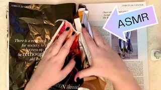 ASMR| Destroying an old Vogue magazine (crinkly paper sounds, ripping, scrunching, folding etc.)