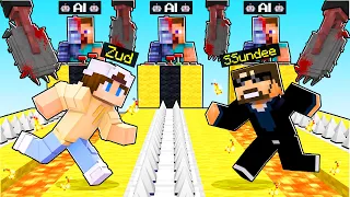 AI vs Friends Death Run in Minecraft...