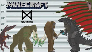 Monsterverse Titans in Minecraft World | Size Comparison