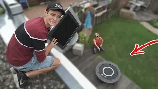 TV vs MINI TRAMPOLINE