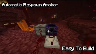 Automatic Respawn Anchor In Minecraft | Easy To Build