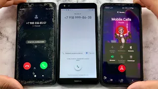Incoming Call Nokia C01 vs Xiaomi Redmi 6 vs Samsung Galaxy S10/ Outgoing Calls / Madness Mobile