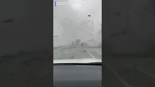 SCARY! Tornado Flips Car
