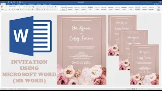 OLD ROSE | How to make WEDDING INVITATION in Microsoft Word | Cassy Soriano