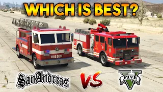 GTA 5 FIRETRUCK VS GTA SAN ANDREAS FIRETRUCK : WHICH IS BEST?