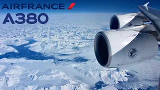 🇫🇷 Paris CDG - Los Angeles LAX 🇺🇸 Air France Airbus A380, Arctic route [FULL FLIGHT REPORT]
