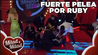 Pelea por Ruby González se sale de control | Mitad y Mitad