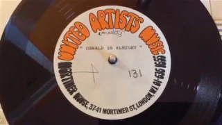 Mike Batt - "Oswald Is Alright”, Unreleased 1968 Demo Publishing Acetate, Psych Popsike !!!