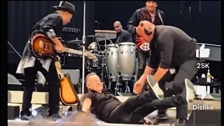 Bruce Springsteen Falls Down on Stage in Amsterdam on 5/27/23