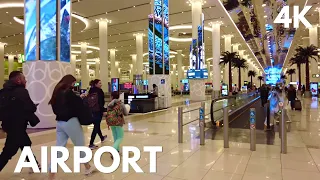 Busy Airport Journey London 🇬🇧 (LHR) ➜ Dubai 🇦🇪 (DXB) Emirate Airline ✈️ 4K | Airport Walking Tour