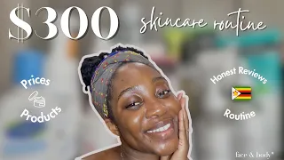 $300 skincare routine 🇿🇼 || Skincare PRODUCTS in Zim: PRICES, REVIEWS, routine|| worth it??🤔