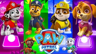 Tiles Hop EDM Rush - Paw Patrol Team - Marshall vs Zuma vs Skye Rubble vs Rocky vs Everest vs Ryder