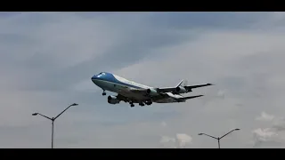 Air Force One Arrives at O'Hare International Airport