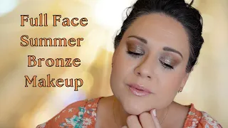 Bronze & Glowy Full Face Makeup Tutorial! An Easy Everyday Summer Look!