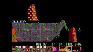 Lemmings Taxing Level 7: Every Lemming for himself!!! Walkthrough DOS