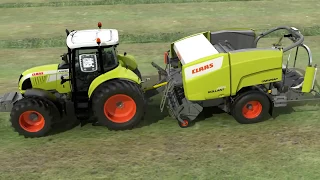 Рулонный пресс-подборщик CLAAS ROLLANT в работе