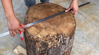 Amazed By The Skill Of Crafting Wood From Anything At Hand - Making A Coffee Table From A Tree Stump