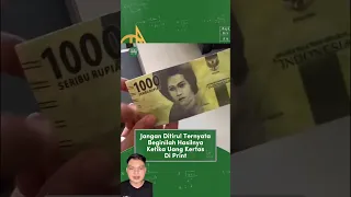 Beginilah hasilnya kalau uang kertas di print