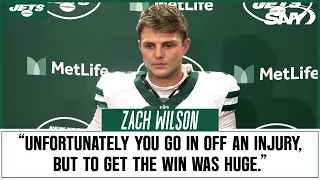 Zach Wilson on the Aaron Rodgers injury & the Jets overtime win vs. the Bills | Jets Post Game | SNY