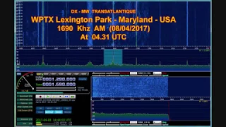 WPTX 1690 Khz AM - Lexington Park Maryland USA - DX from France