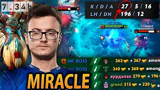 MIRACLE absolutely STOMP MID Earthshaker 27 KILLS SHOW Ranked