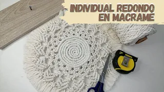 Individual en Macramé - Línea hogar - Individual redondo