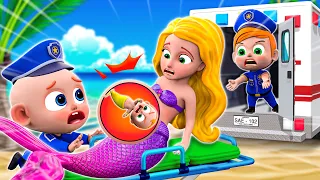 Baby Police Save Mermaid Pregnant - Mermaid Princess Song - Funny Songs & Nursery Rhymes