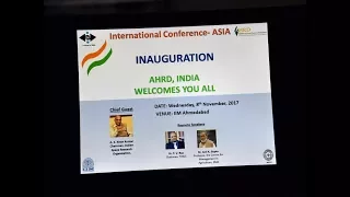 AHRD, India. Conference 2017. Part 1 ( Inauguration)