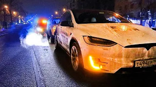 Авария на Tesla Model X.. С Новым Годом!