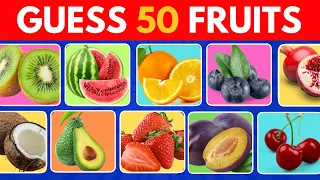 Can You Guess These 50 Fruits Easy to Hard Level Challenge! 🍉🍋🍒