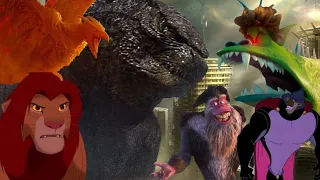 Godzilla, Rodan and Simba vs. Monster Johnny, Captain Gutt and Drake
