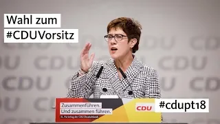 Wahl zum #CDUVorsitz: Die Rede von Annegret Kramp-Karrenbauer