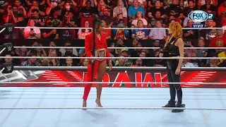 Becky Lynch habla de su lesion y manda mensaje agradeciendo a Bianca Belair - Raw 01/08/2022 Español