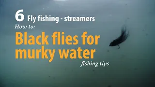 How to • Fly fishing - Streamers • Sea Trout - Black flies for murky water • fishing tips