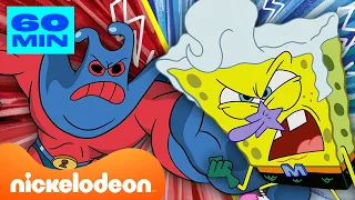 Губка Боб | 60 МИНУТ Губка Боб сражается со ЗЛОМ 😈 | Nickelodeon Cyrillic