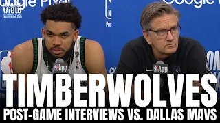 Karl-Anthony Towns & Chris Finch Respond to Dallas Mavs GM1 Win vs. Minnesota: "It's Frustrating"